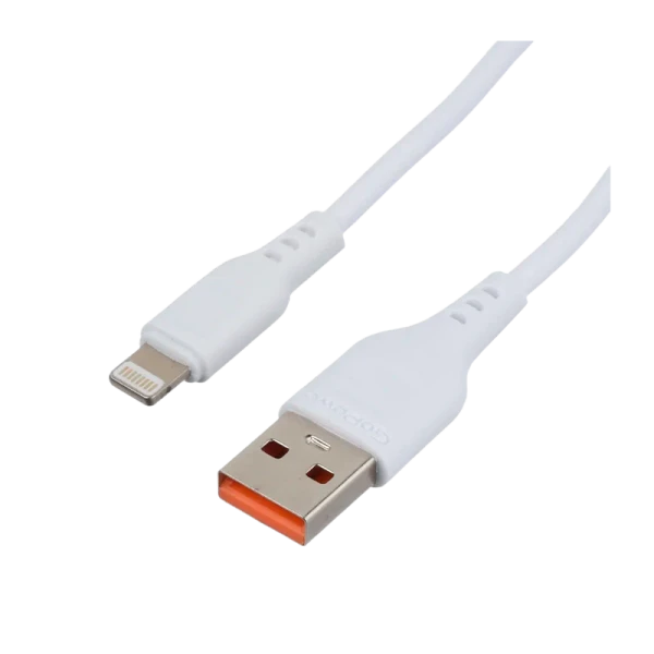 Кабель GoPower GP01L-2M USB (m)-Lightning (m) 2.0м 2.1A белый (1/200/800)