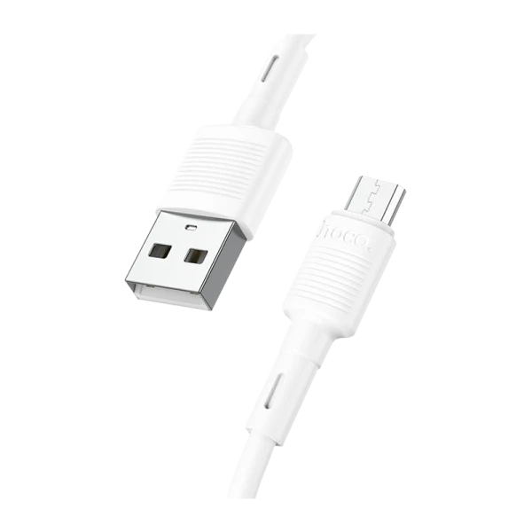 Кабель HOCO X83 USB (m)-microUSB (m) 1.0м 2.4A ПВХ белый (1/33/330)