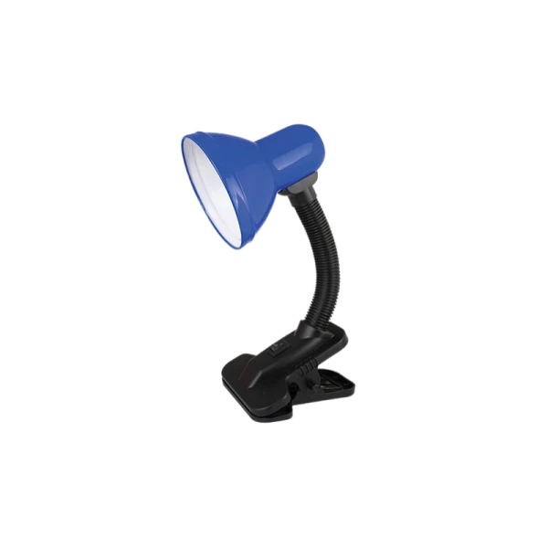 Светильник настольный Ultraflash UF-320 60W 230V E27 прищепка синий (1/42)