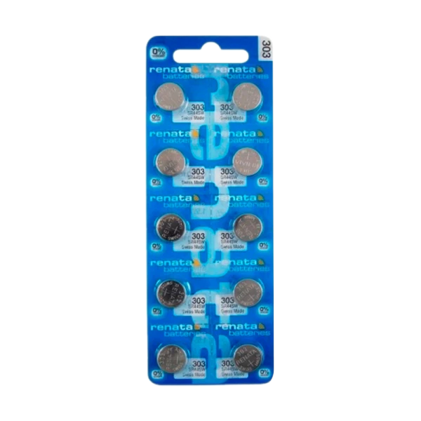 Батарейка Renata 303 (SR44SW) BL10 Silver Oxide 1.55V (10/100)
