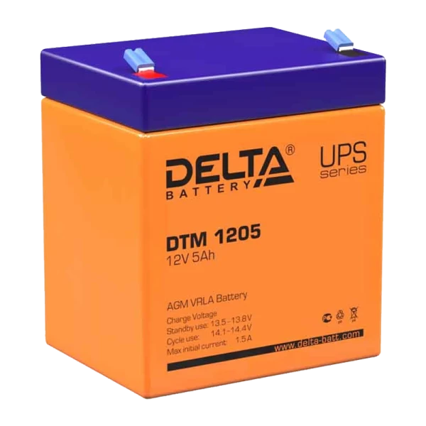 Аккумулятор свинцово-кислотный Delta DTM 1205 12V 5Ah (1/10)