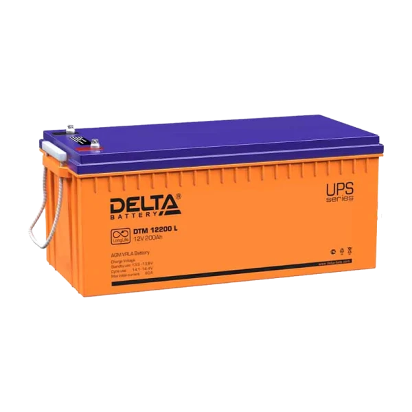 Аккумулятор свинцово-кислотный Delta DTM 12200 L 12V 200Ah