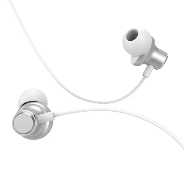 Наушники внутриканальные HOCO M44 с микр. серебряный (1/16/160)