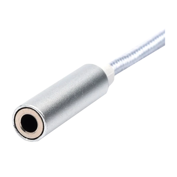 Переходник AUX Atcom AT2809 Type-C (m)-Jack 3.5mm (f) серебряный (1/600)