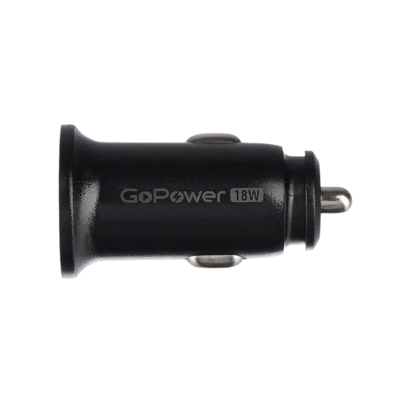 *Автомобильное З/У GoPower GPQC11-1U 1USB 18W черный (1/100)