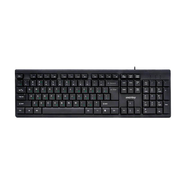 Клавиатура проводная Smartbuy ONE 114 классическая USB мультимед. черный (1/20)