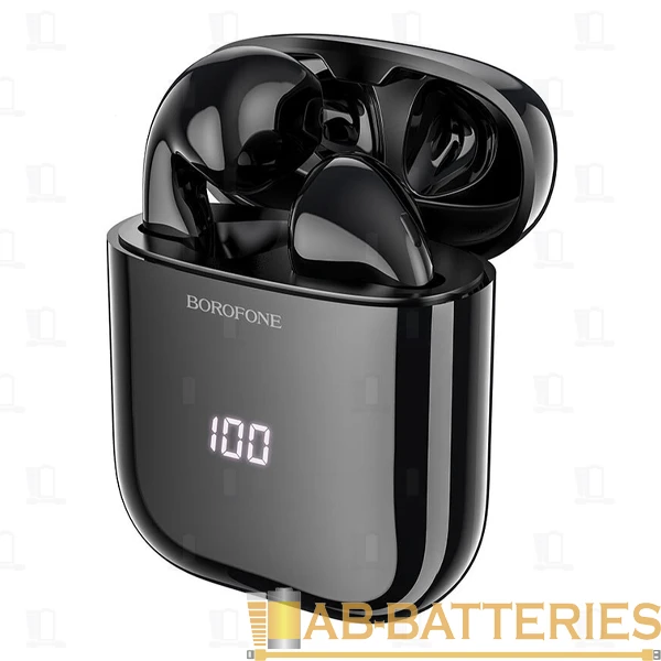 Наушники вставные Borofone BE37 bluetooth 5.0 с микр. дисплей черный (1/90)