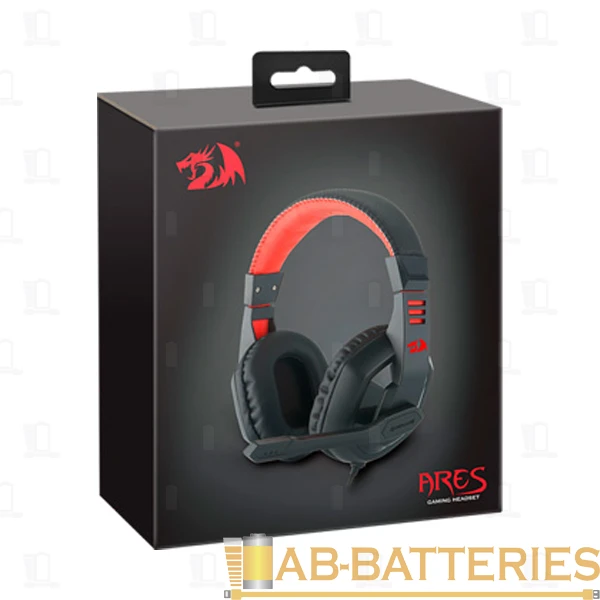 Наушники полноразмерные Redragon Ares с микр. игровые черный красный (1/20)