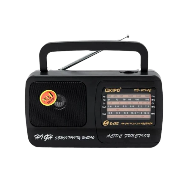 Радиоприемник KIPO KB-409AC пластик Jack3.5 черный (1/40)