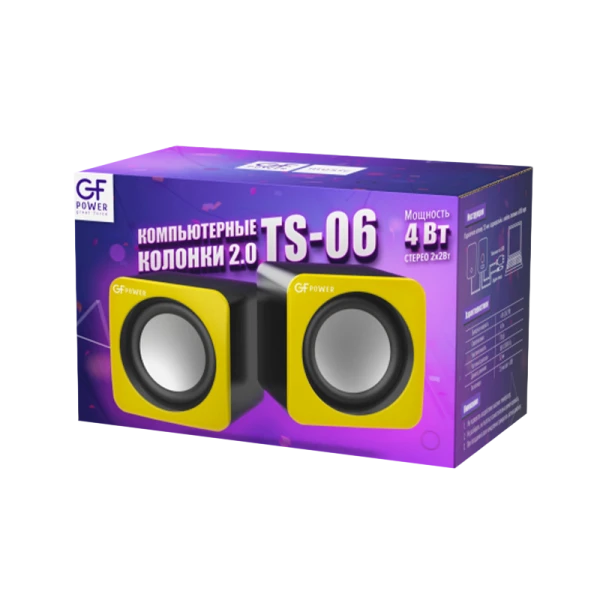 Колонки GFPower TS-06 4W желтый (1/100)