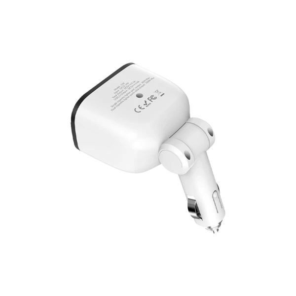 Автомобильное З/У HOCO Z28 2USB 3.1A 2 прикуривателя белый (1/120)