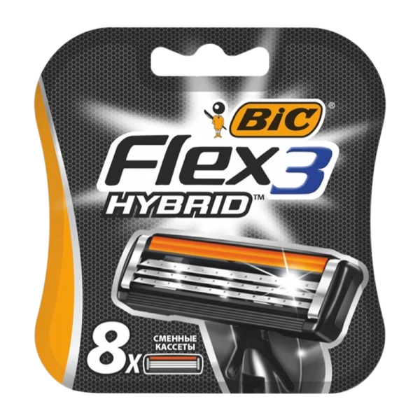 Сменные кассеты BIC "Flex 3 Hybrid" 3 лезвия 8шт. (цена за 1 шт) (8/192)