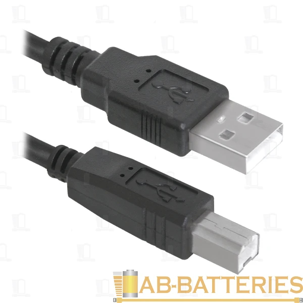 Кабель Defender USB04-06 USB (m)-USB B (m) 1.8м силикон ver.1.4 черный (1/25/250)