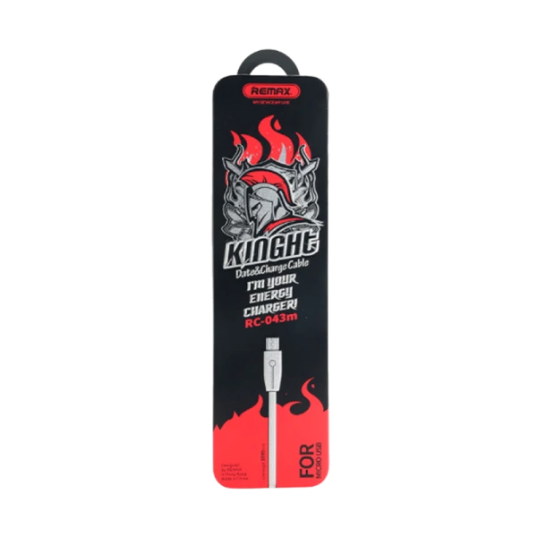 USB кабель REMAX Knight (Micro) RC-043M Серебристый (1M, 2.1A)