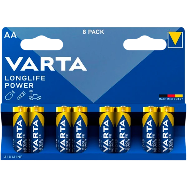 Батарейка Varta LONGLIFE POWER (HIGH ENERGY) LR6 AA BL8 Alkaline 1.5V (4906) (8/160)