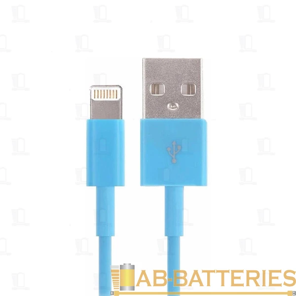 Кабель Smartbuy iK-512c USB (m)-Lightning (m) 1.2м 2.1A силикон голубой (1/500)