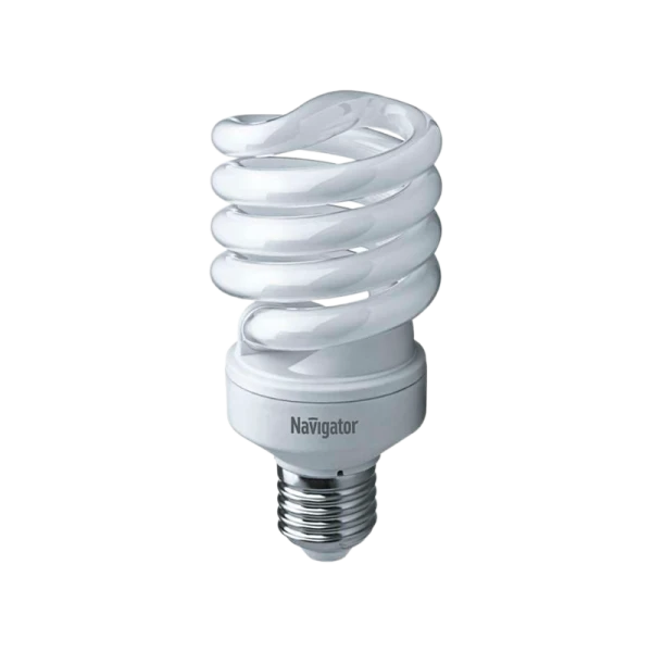 Лампа люминесцентная Navigator SF10 E27 30W 6500К 220-240V спираль матовая (1/10/50)