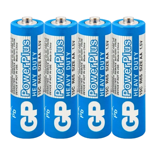 Батарейка GP PowerPlus R6 AA Shrink 4 Heavy Duty 1.5V (4/40/200/1000)