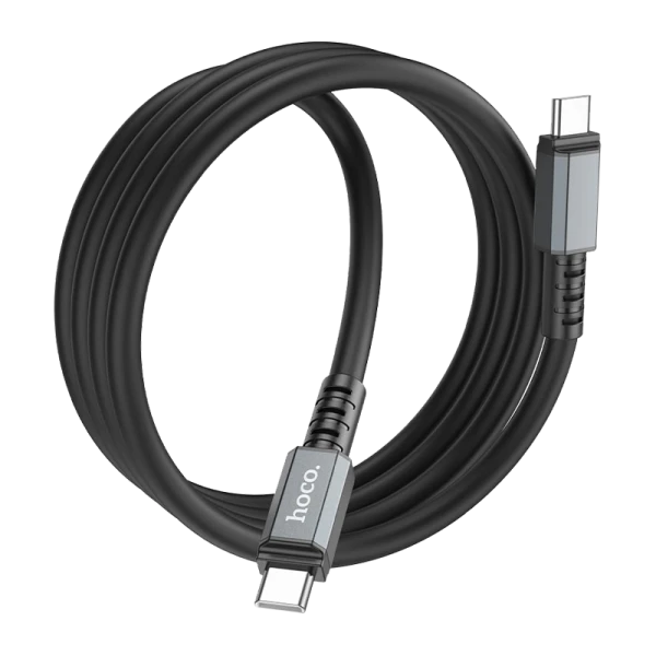 Кабель HOCO X85 Type-C (m)-Type-C (m) 1.0м 60W TPE черный (1/35/350)