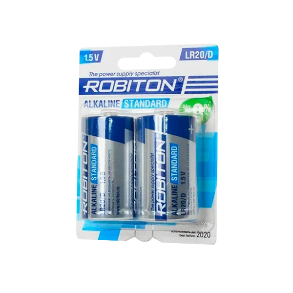 Батарейка ROBITON STANDARD LR20 BL2 (12/192)