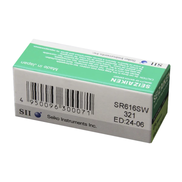 Батарейка SEIZAIKEN 321 (SR616SW) Silver Oxide 1.55V (1/10/100/1000)