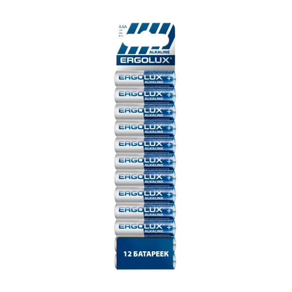 Батарейка Ergolux LR03 AAA bl12 ПРОМО Alkaline 1.5V