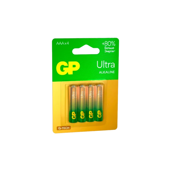 Батарейка GP ULTRA G-Tech LR03 AAA BL4 Alkaline 1.5V (4/40/320)