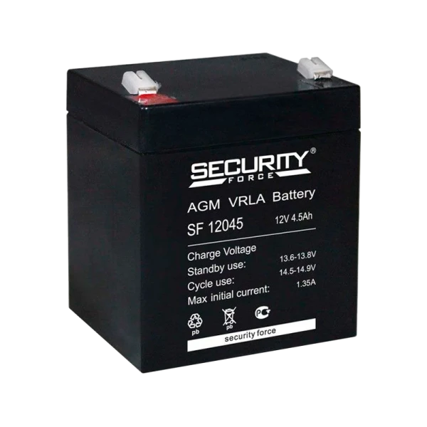 Аккумулятор свинцово-кислотный Security Force SF 12045 12V 4.5Ah (1/10)