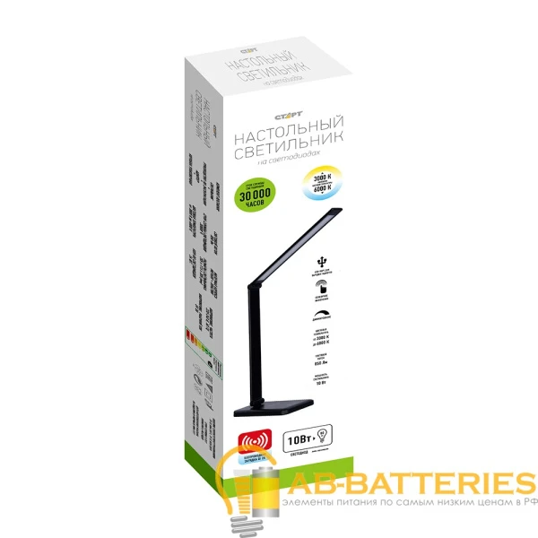 Светильник настольный Старт CT302 220-240V на основании сенс. черный