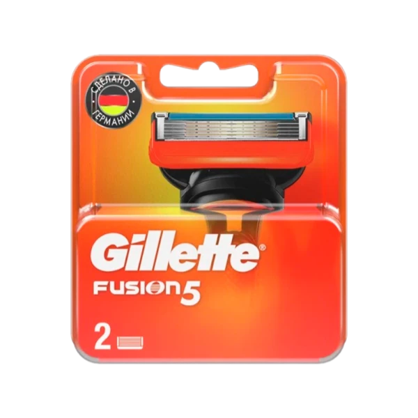 Сменные кассеты Gillette FUSION (RUS) 5 лезвий 2шт. (цена за 1 шт) (2/20)