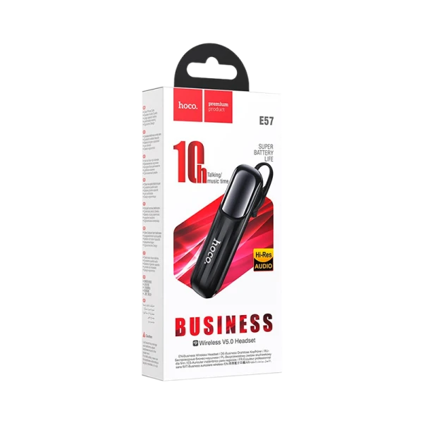 Беспроводная гарнитура HOCO E57 черный (1/20/200)