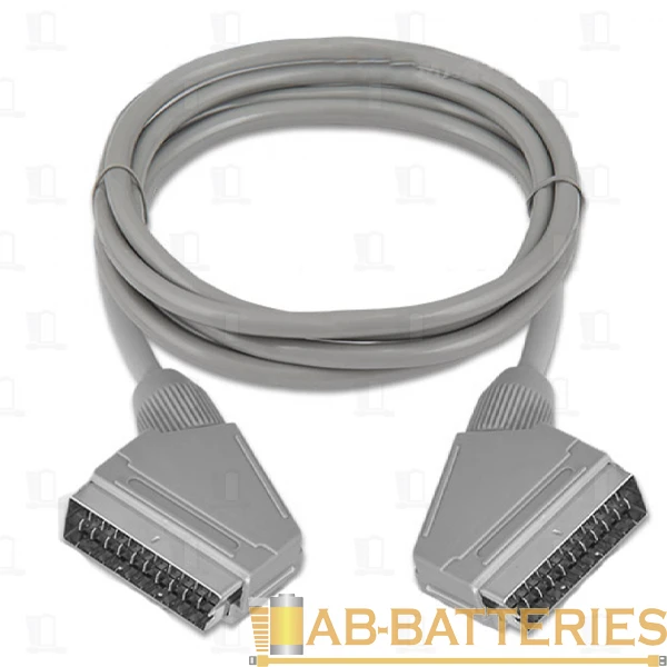 Кабель Smartbuy KA-418 SCART (m)-SCART (m) 1.8м силикон серый (1/25)