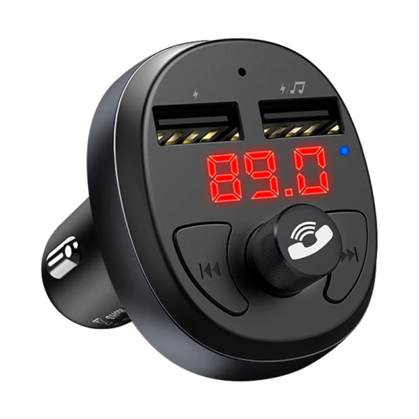 FM-трансмиттер HOCO E41 2USB microSD bluetooth 4.2 черный (1/96)