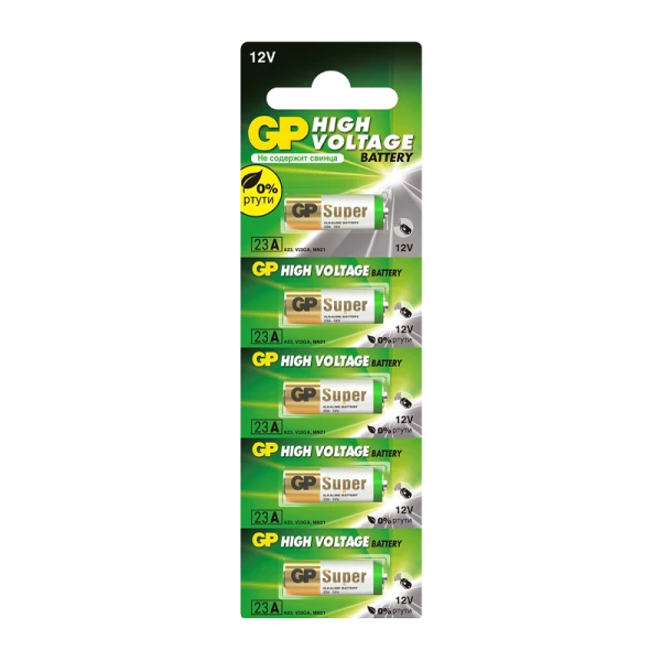 Батарейка GP LR23/V23GA/A23/MN21 BL5 Alkaline 12V (5/100/1000)