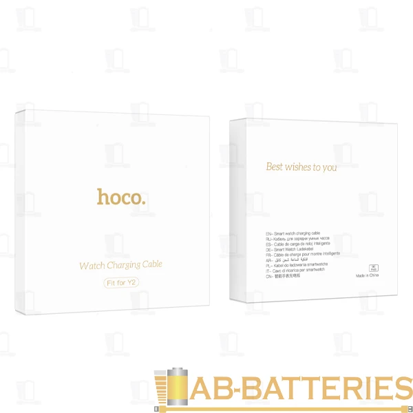 Кабель HOCO для умных часов Y2 0.6м 0.15A силикон черный (1/366)