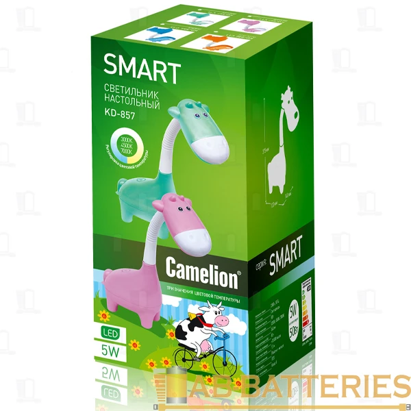 Светильник настольный Camelion KD-857 "Коровка" 5W 230V IP20 на основании зеленый (1/12)