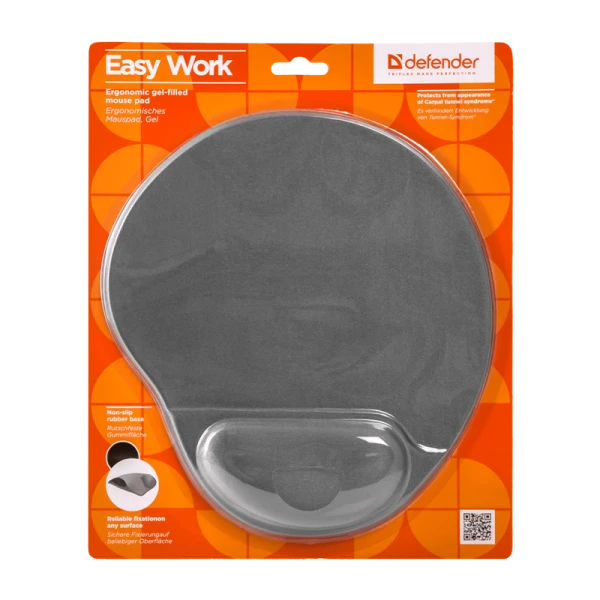 Коврик для мыши Defender Easy Work 260x5x225мм серый (1/30)