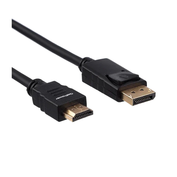 Кабель GoPower DisplayPort (m)-HDMI (m) 1.8м ПВХ ver.2.0 черный Premium Zip-Lock c подвесом (1/100)