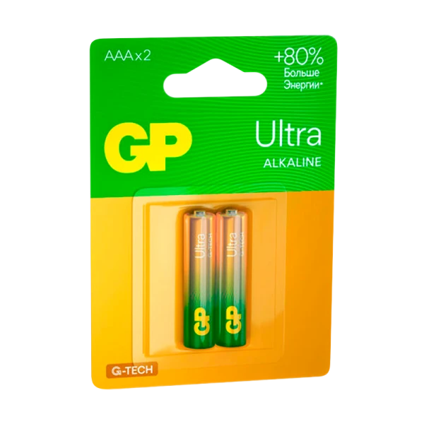 Батарейка GP ULTRA G-Tech LR03 AAA BL2 Alkaline 1.5V (2/20/160) R