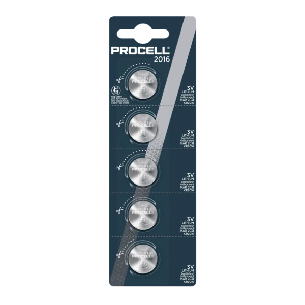 Батарейка Duracell Procell CR2016 BL5 Lithium 3V (5/200)