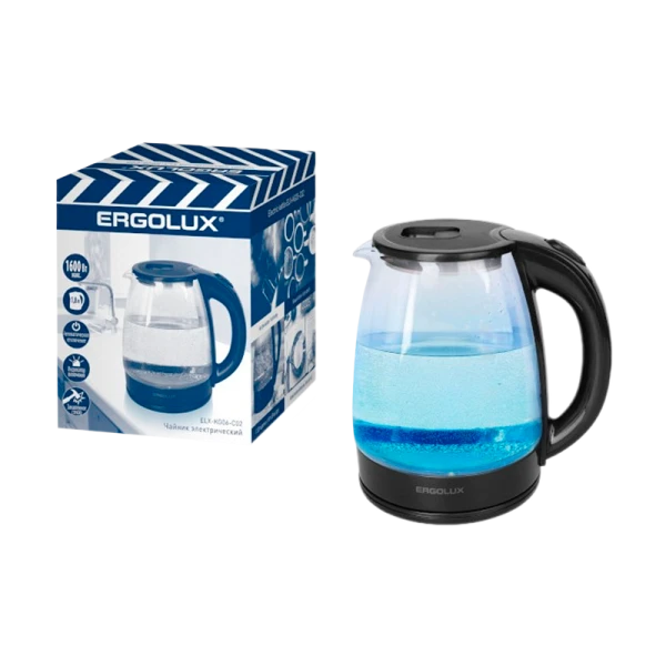 Электрочайник Ergolux ELX-KG06-C02 1600W 1.8л черный (1/12)