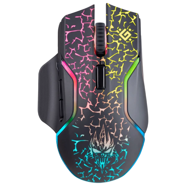 Беспроводная игровая мышь Oneshot GM-067 черный,LED,7D,300 мАч, 3200dpi DEFENDER