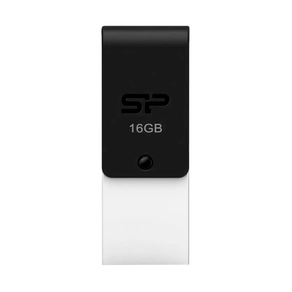 Флеш-накопитель Silicon Power Mobile X21 16GB USB2.0 microUSB (m) металл черный