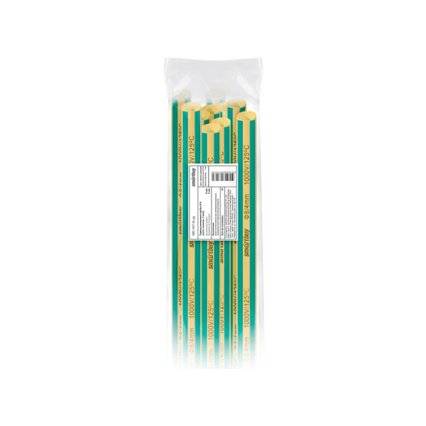 Термоусаживаемая трубка 8/4, желто-зеленая, 1 метр (SBE-HST-8-yg)