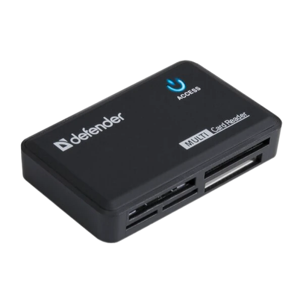 Картридер Defender Optimus USB2.0 SD/microSD/MS/M2 Combo/MMC/CF черный (1/100)