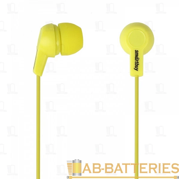 Наушники внутриканальные Smartbuy PRIME желтый 3 пары вставок (1/60)