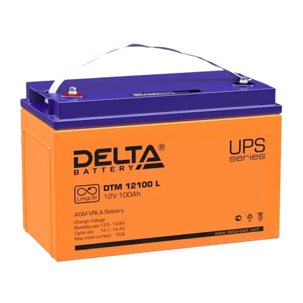 Аккумулятор свинцово-кислотный Delta DTM 12100 L 12V 100Ah
