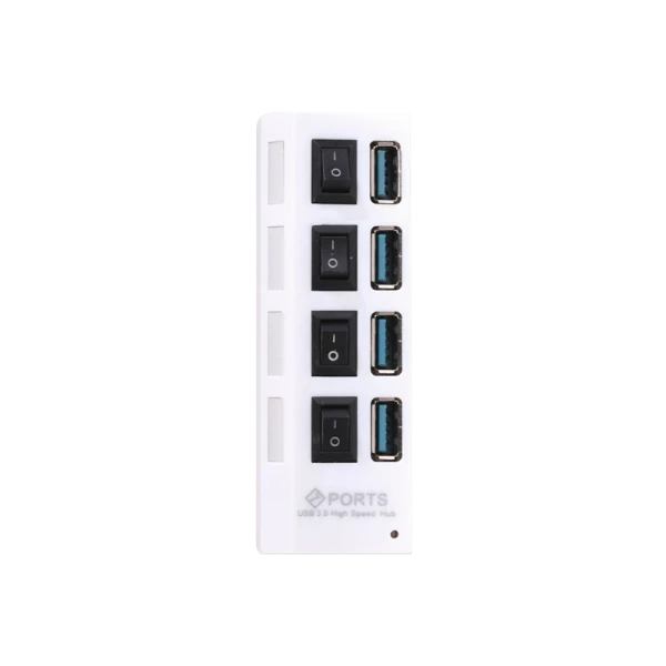 USB-Хаб Smartbuy 7304 4USB USB3.0 с выключателем белый