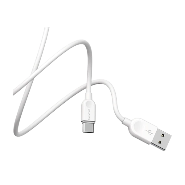 Кабель Borofone BX14 USB (m)-Type-C (m) 2.0м 2.4A ПВХ белый (1/360)