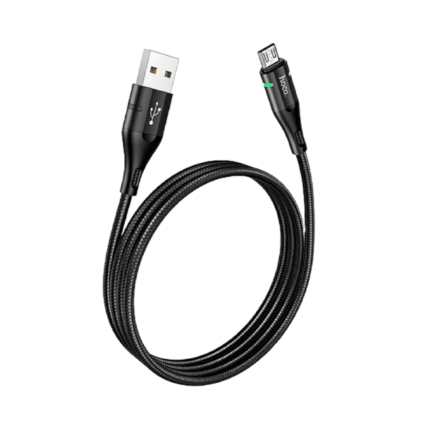 Кабель HOCO U93 USB (m)-microUSB (m) 1.2м 2.4A нейлон черный (1/22/220)